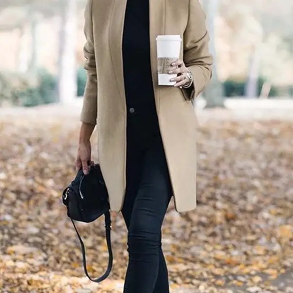 Cream Coat Long Sleeve NWT Size XL - Picture 1 of 6